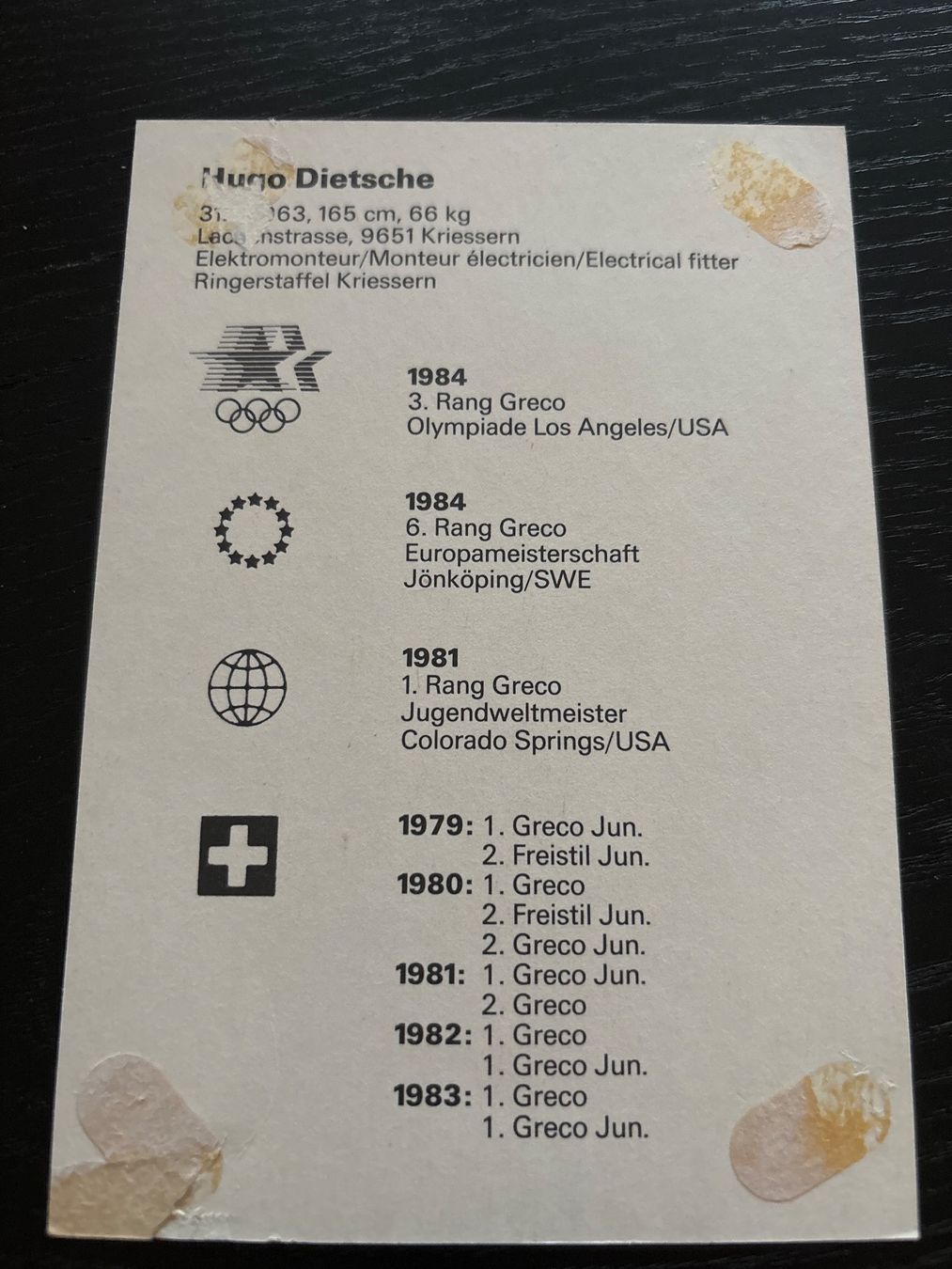 Autografi: Hugo Dietsche – Usato da Uetendorf venduto da hoisle 1