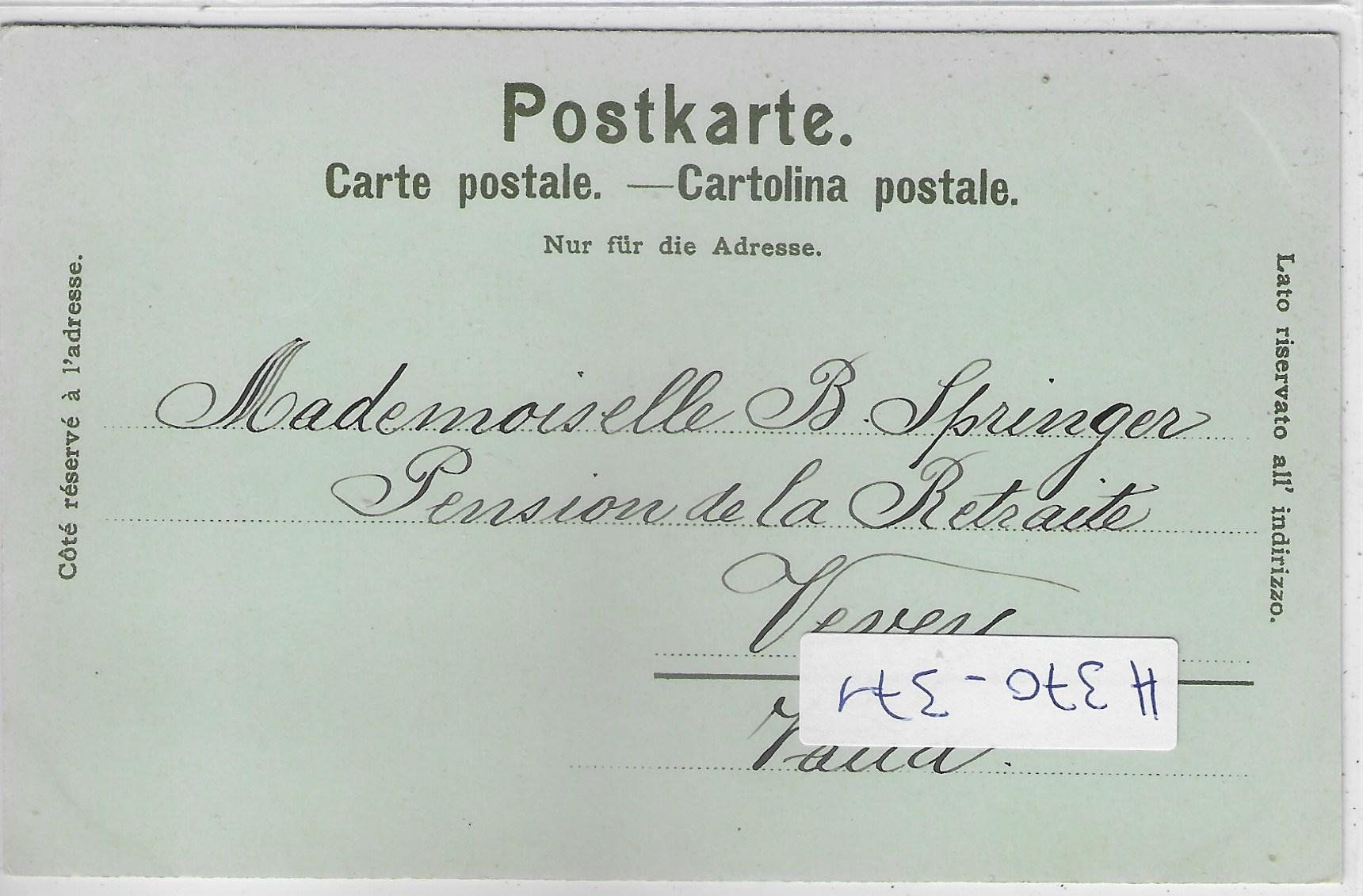 Cartoline postali: Souvenir de Vevey - Mondschein-Litho – Usato da Ettingen venduto da Kartenplanet 1
