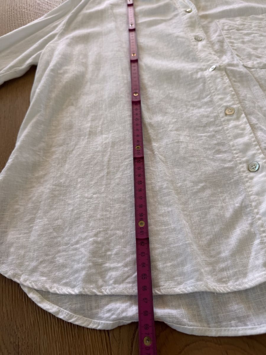 Zara Camicette: Zara Leinenhemd in Weiss Gr. S – Usato da Altendorf venduto da PiaLang 3