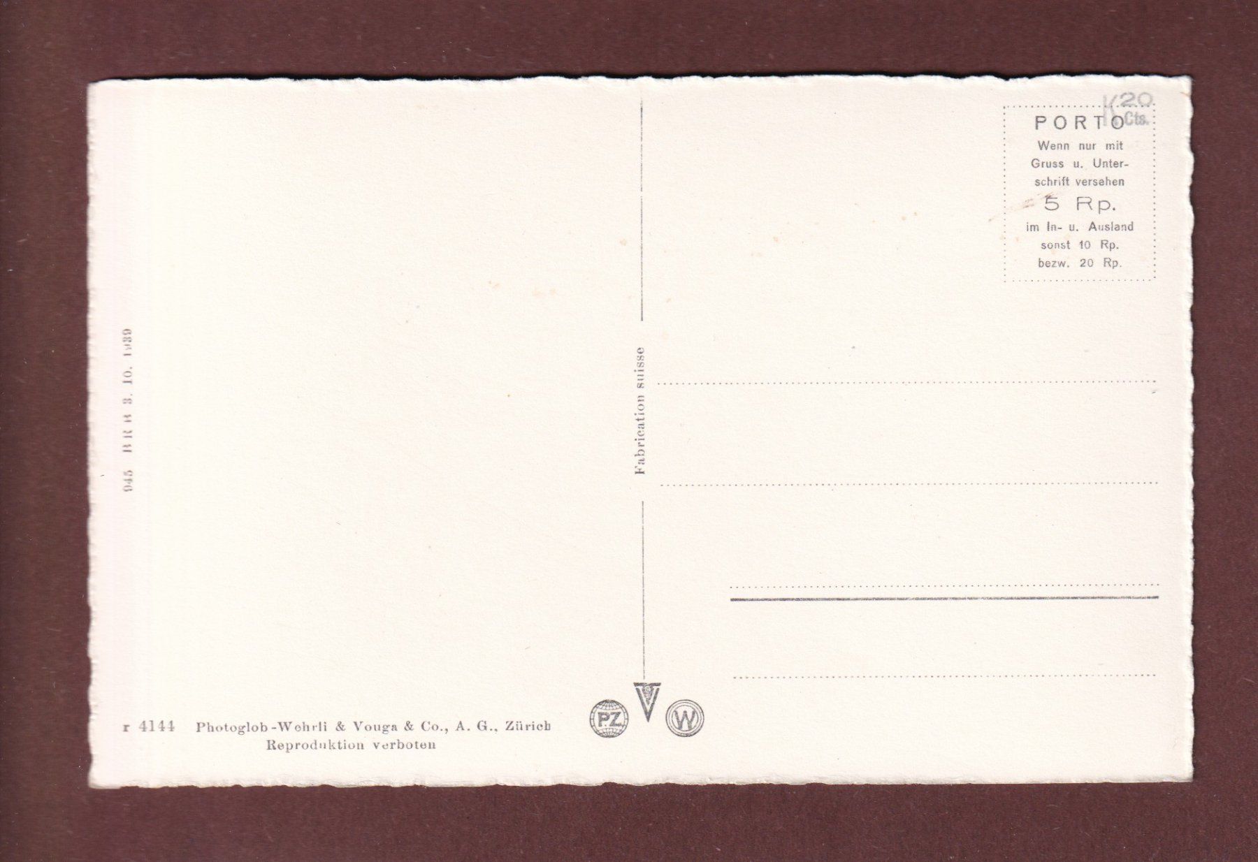 Ansichtskarten: Am OBERBLEGISEE - Braunwald – Gebraucht aus Pully von nicecards-shop 1