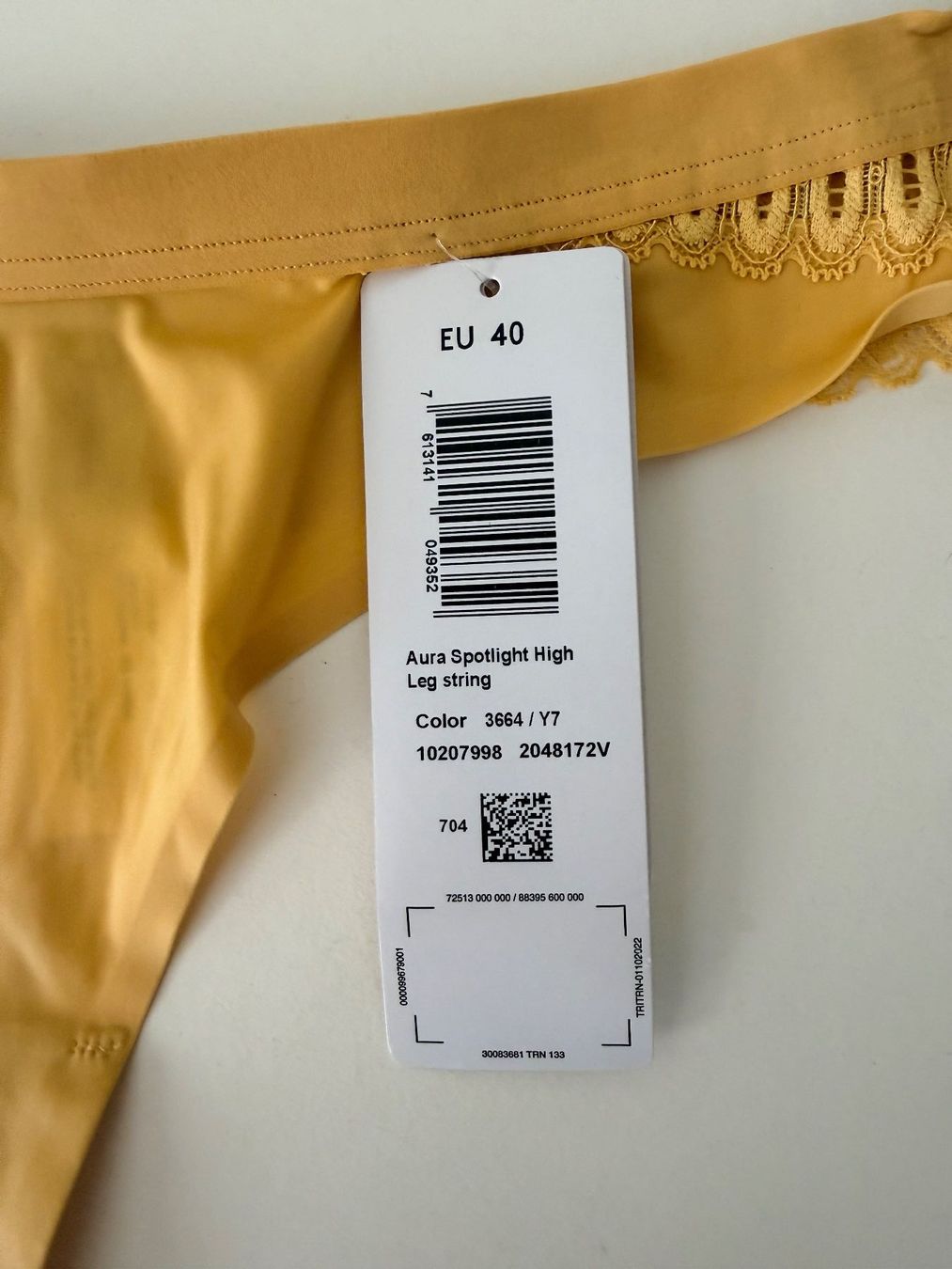 Triumph Altra biancheria intima: TRIUMPH, High Leg String AURA SPOTLIGHT, Grösse 40, Gelb – Nuovo e nell'imballaggio originale da Rudolfstetten venduto da gst_g7xl 1