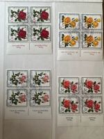 Pro Juventute - 1972 Rosen im 4er Block mit ET Stempel
