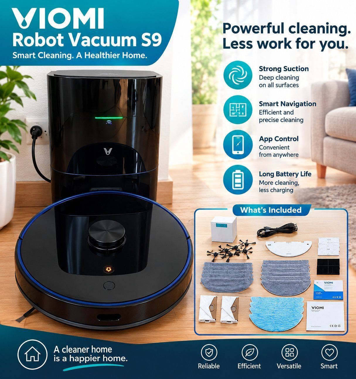Xiaomi Aspirapolveri & Accessori: Saugroboter Xiaomi Viomi S9 – Usato da Zug venduto da zebbra192