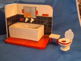 Puppenstube Badezimmer,Vintage, Rarität! 1960er Aus der DDR