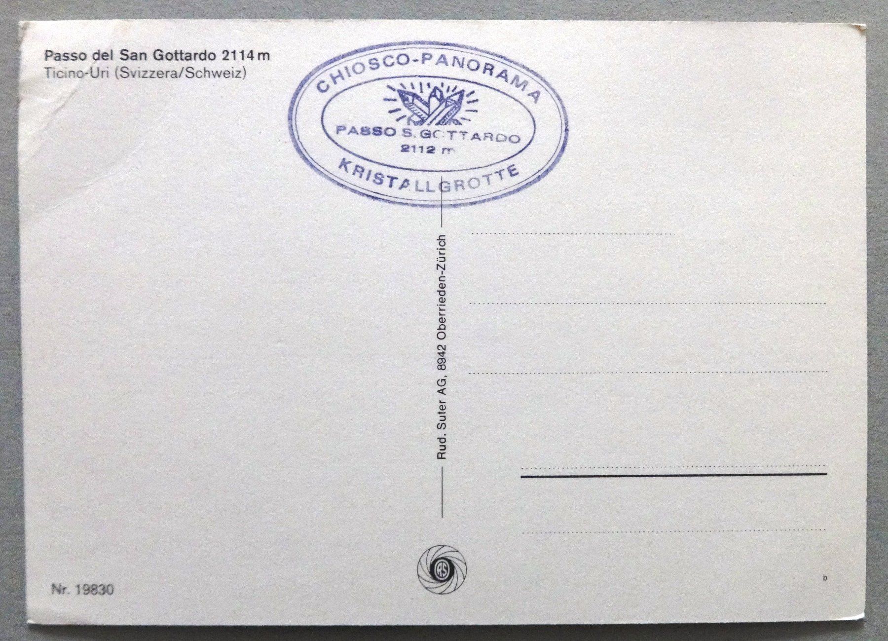 Cartoline postali: Passo del San Gottardo 2114 m – Usato da Fétigny venduto da Billy2miny 1
