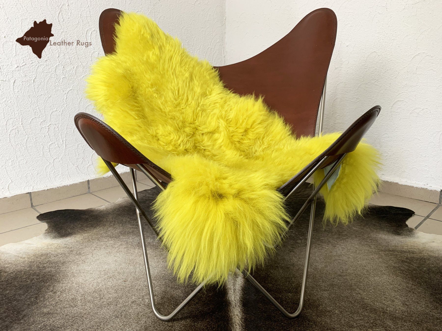 Tappeti: Lammfell Teppich Yellow – Nuovo e nell'imballaggio originale da Arbedo venduto da patagonialeatherrugs 1