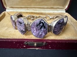 Silber Armband mit Charoit 925