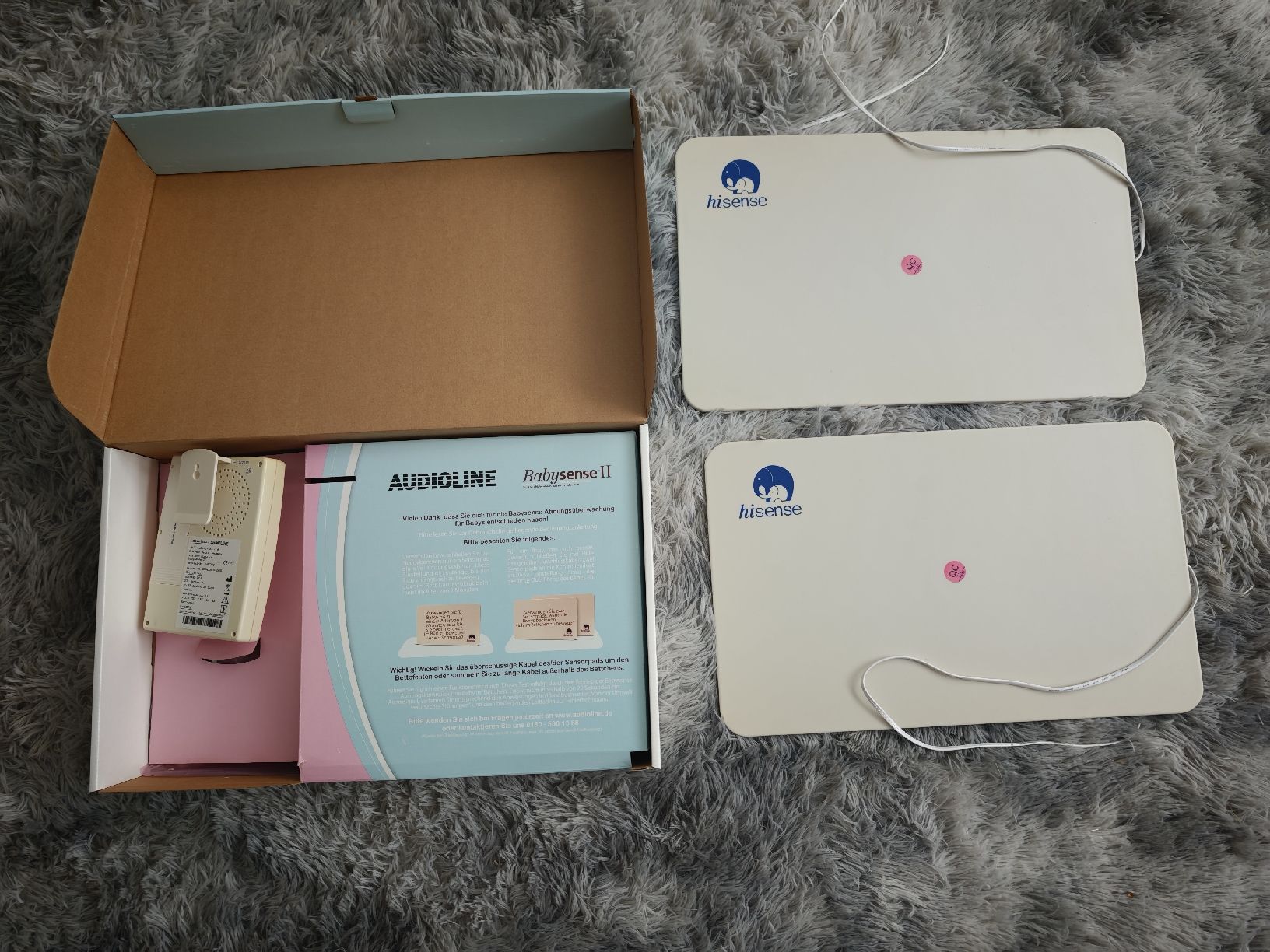 Babysense Babyphone: Audioline Babysense II Atmungsmonitor mit 2 Sensormatten – Usato da Bottmingen venduto da vitobcn 1