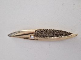 Delora Design Brosche,Goldfarben, Vintage Schmuck