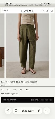 Soeur Daley Hosen Khaki Groesse 36 neuwertig.
