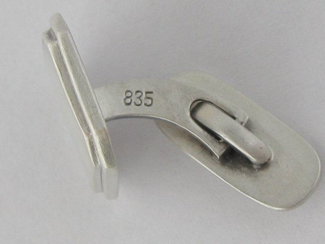 Gemelli: Vintage Manschettenknöpfe Silber 835 Perlmutt – Usato da Ermatingen venduto da Decovin 3