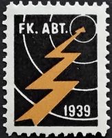 Soldatenmarke 2.WK, Funker Abteilung, schwarz/gelb, Wi Fk 4