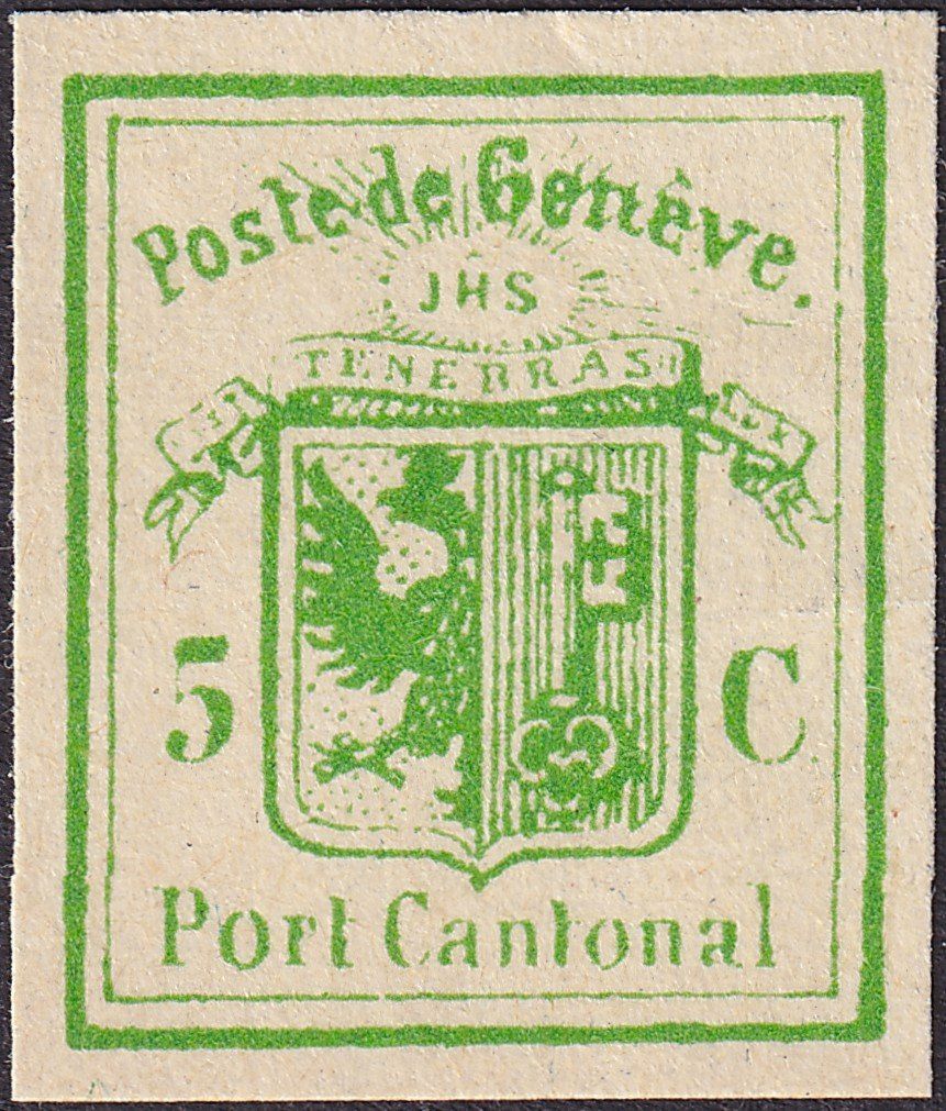 Alle Briefmarken: GENFER AUSSCHNITT, 07 ungestempelt, Replik von Peter Winter. – Gebraucht aus Sursee von Luzernerraute