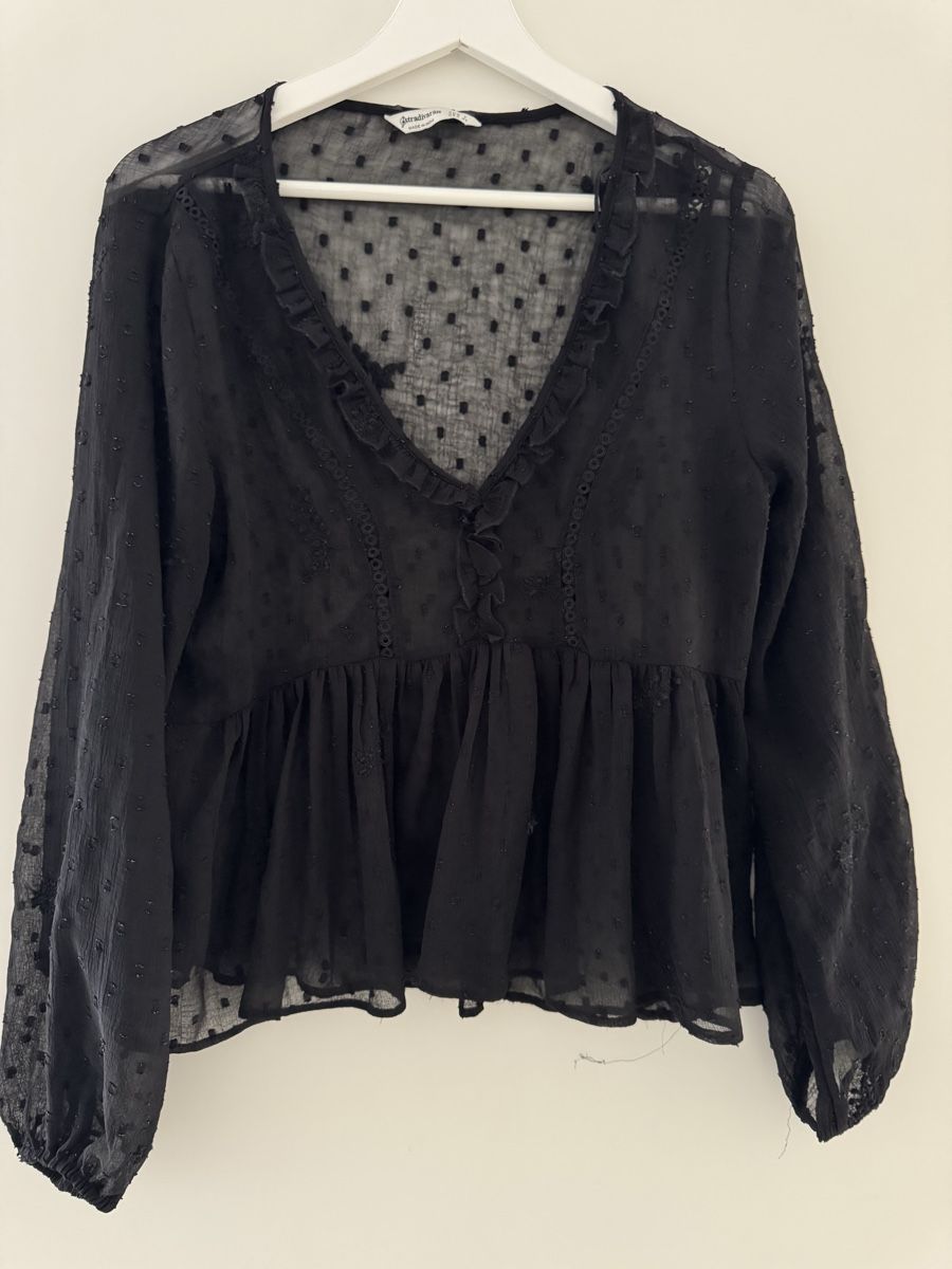 Stradivarius Chemisiers: Schwarze Stradivarius Bluse, Grösse L – D'occasion à Zürich par dan_bxq2