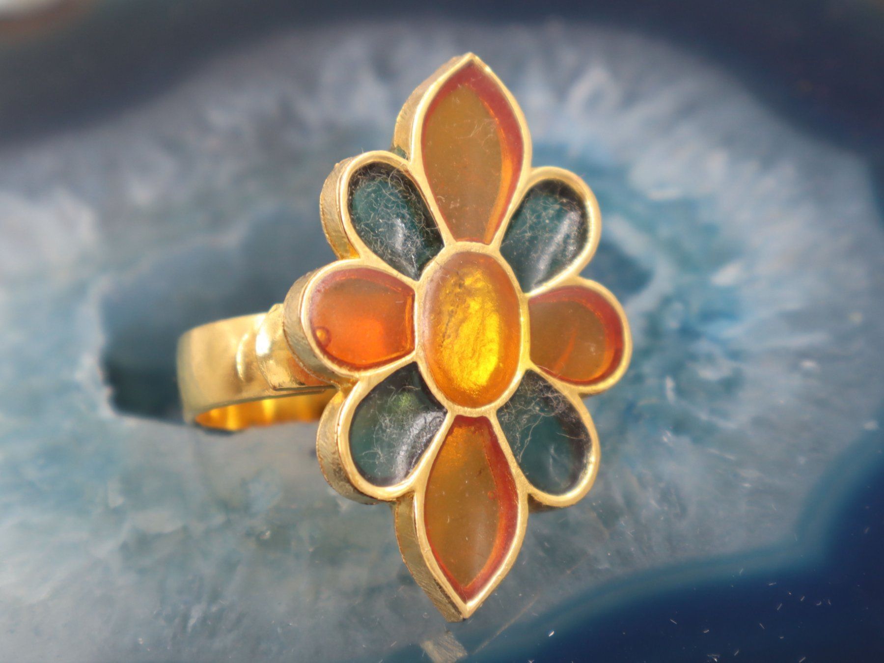 Anelli: Ring Blume, Adjustierbar – Usato da Baden venduto da swiss-alps