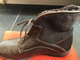STIEFELETTE  Damen Leder Winter mit Echtfell Lammfell