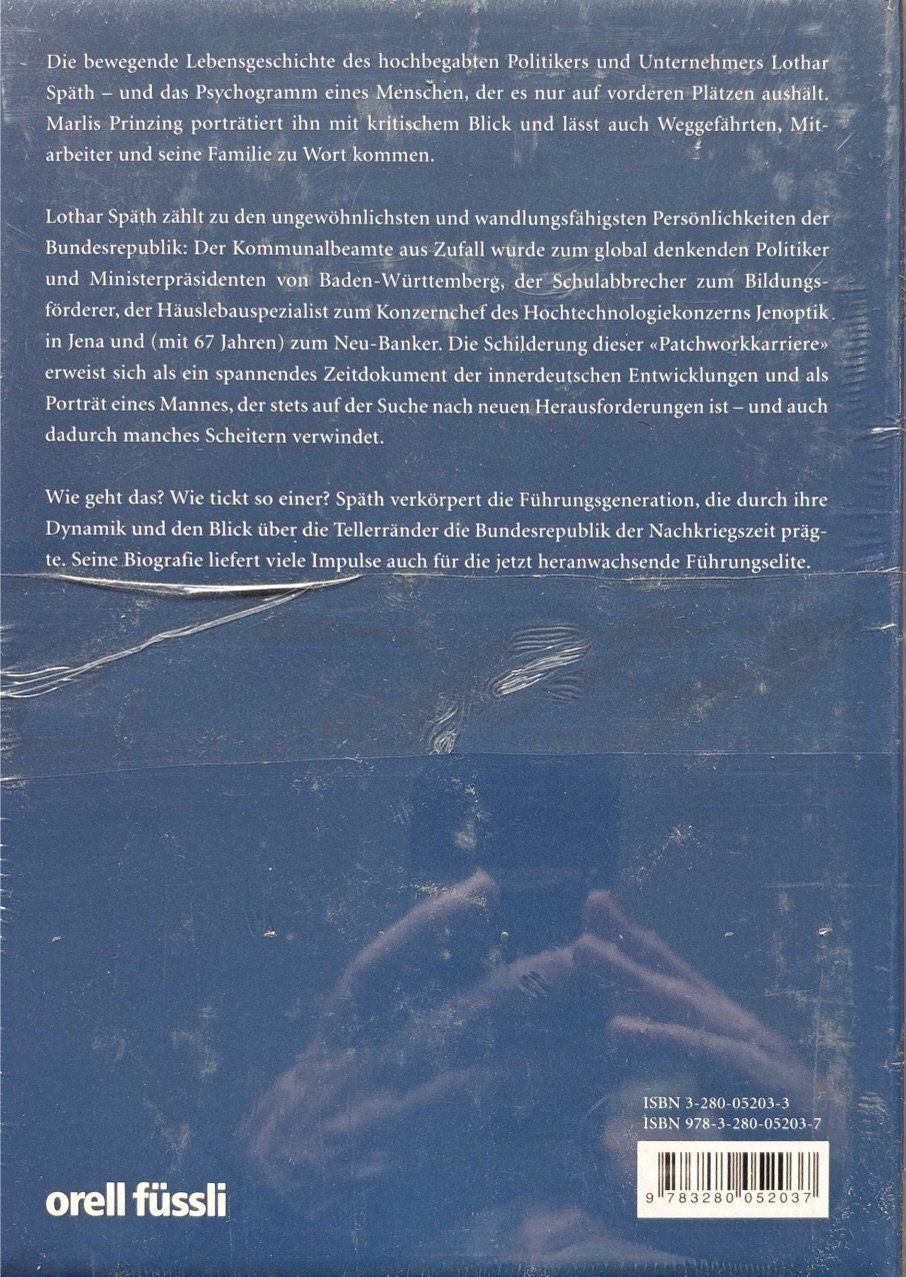 Libri: Lothar Späth: Wandlungen eines Rastlosen – Nuovo (secondo la descrizione) da Sarnen venduto da Livres 1