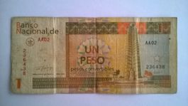 Billet banque Cuba 1 Peso convertible 1994 BE