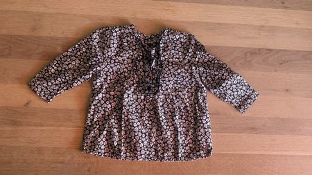Esprit Blumenbluse Gr. 80 (12M) Langarm Baumwolle