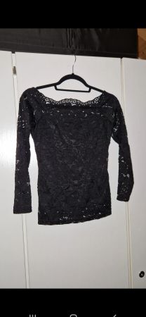 Schöne Spitzenbluse XS
