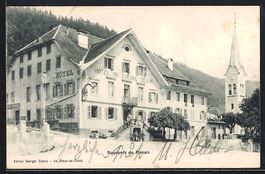 AK Renan, Hotel du Cheval Blanc, 1906