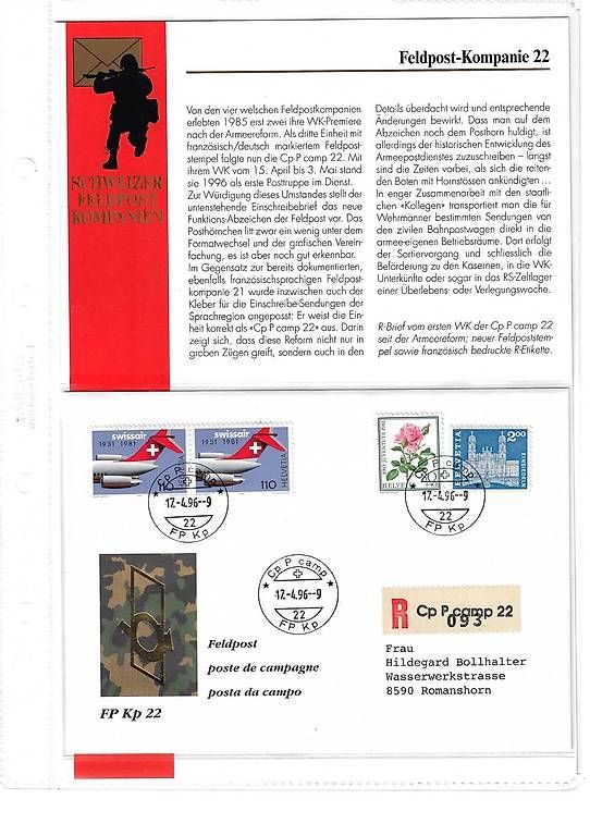 Tutti i francobolli: Timbres poste - Poste de Campagne / casernes suisse – Usato da Genolier venduto da WalterBaumgartner 1