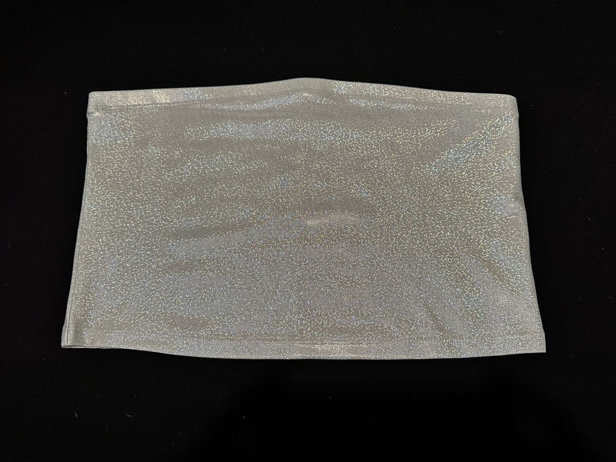 H&M Top: Glitzer Top Silber von H&M, Gr. S – Usato da Siebnen venduto da luana_cataleya