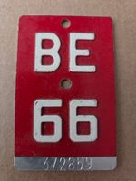 Velonummer BE 66 plaque Velo