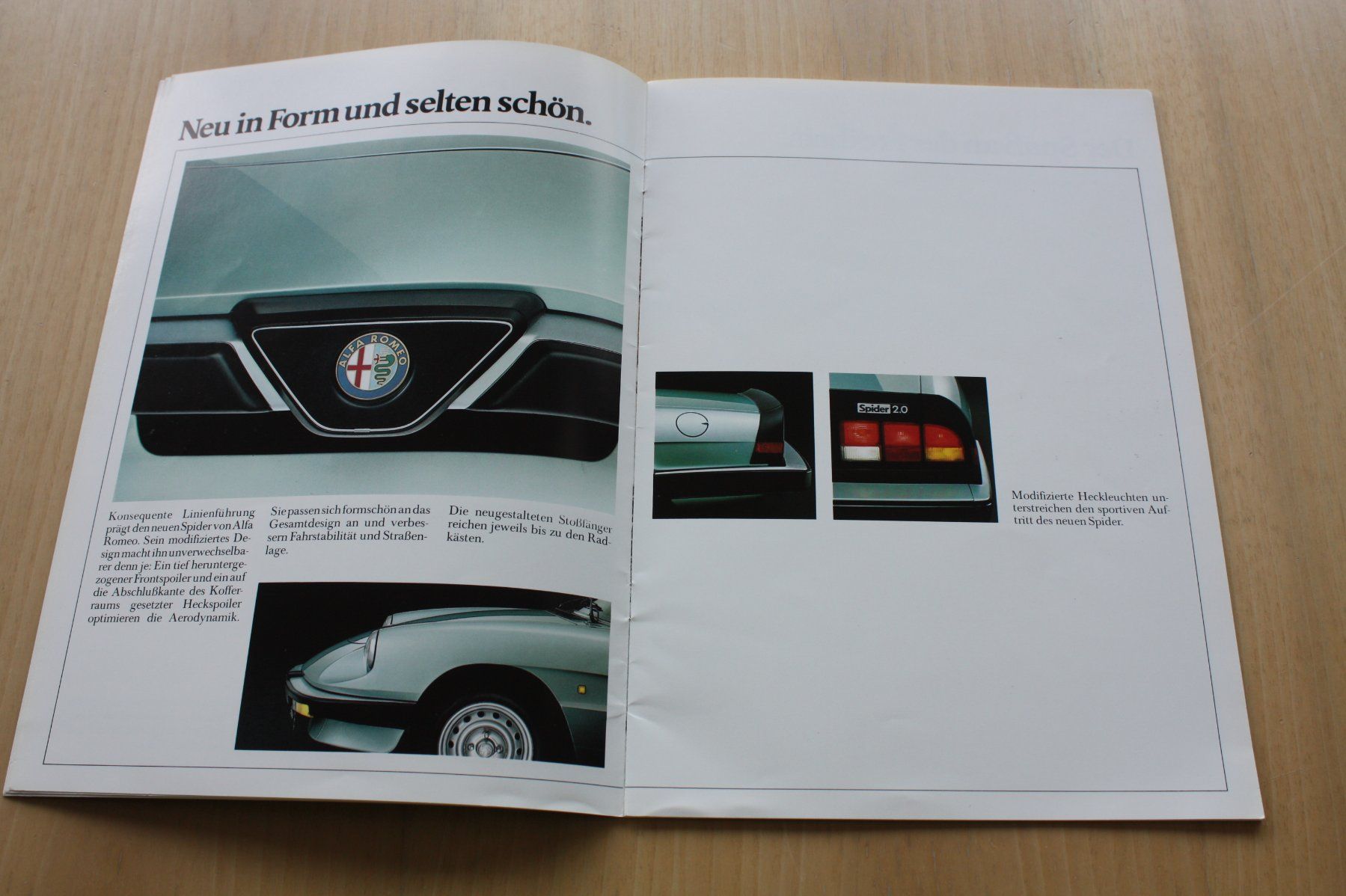 Alfa Romeo Documenti: Alfa Romeo Spider 1.6 & 2.0 Prospekt 1983 – Usato da Wikon venduto da erwin400 3