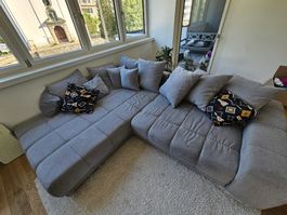 Corner Sofa grey with storage good condition