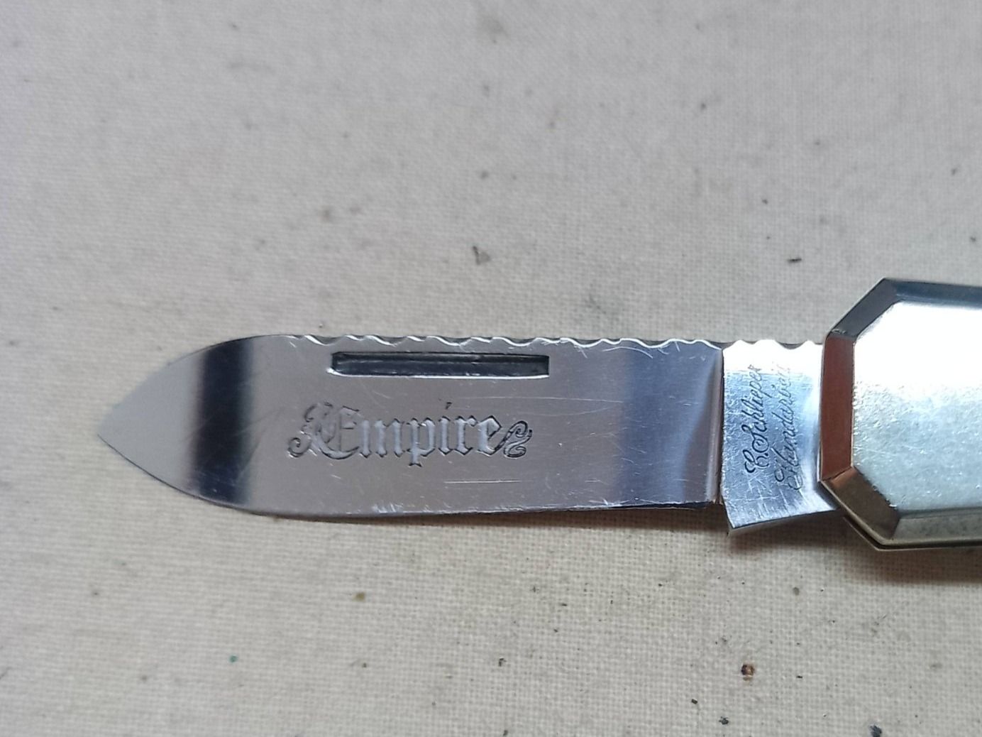 Taschenmesser: Messer - "Carl Schlieper - Handarbeit". "EMPIRE" – Gebraucht aus Sorengo von 74in 8