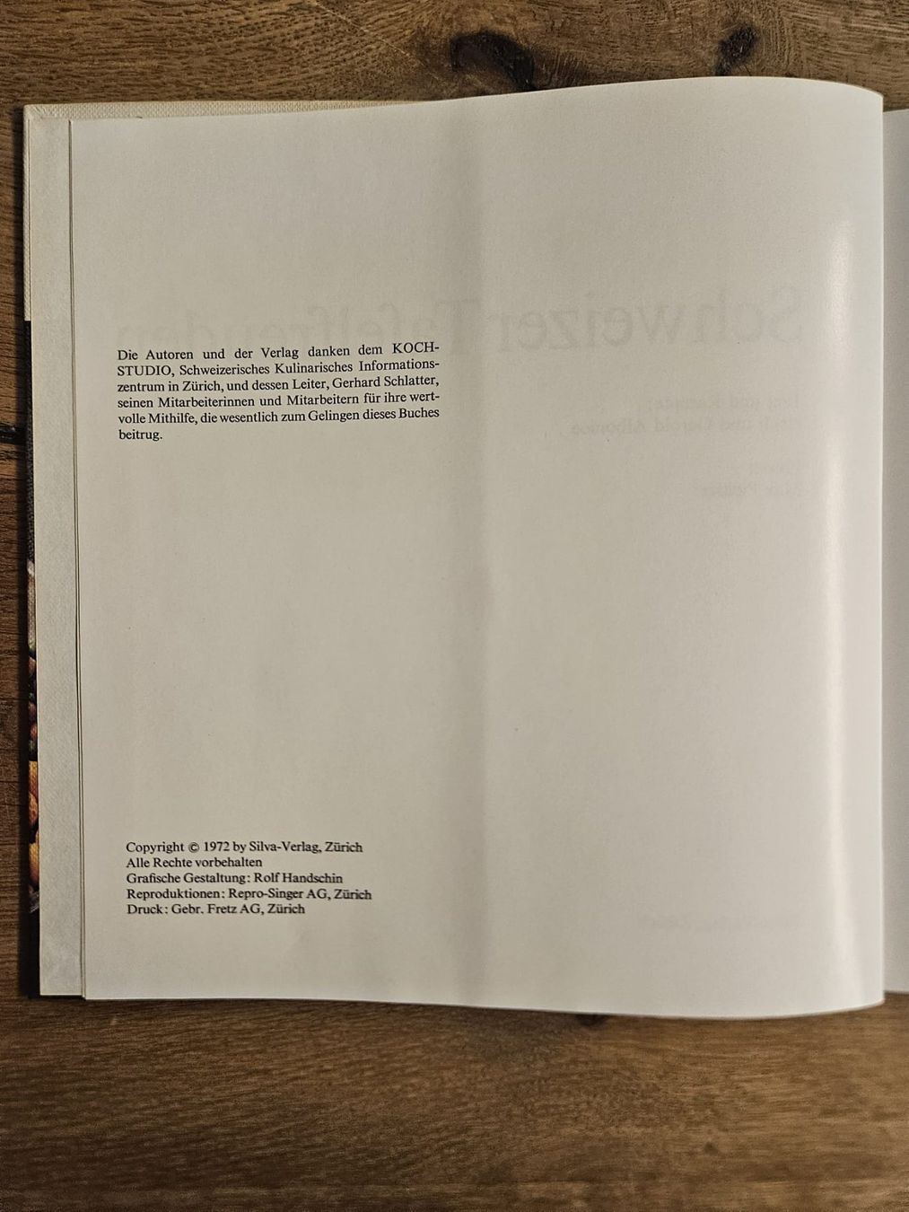 Libri: Antikes Kochbuch: Schweizer Tafelfreuden - 1972 – Usato da Birr venduto da DisDas 2
