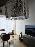 Deckenleuchte Chrom mit Kristallelementen ca 40 cm rund