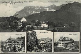 Luftkurort SCHWARZENBERG LU sehr schöne Mehrbildkarte 1918!