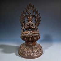 Chenrezi Avalokiteshvara Bronze Skulptur Nepal Statue Buddha