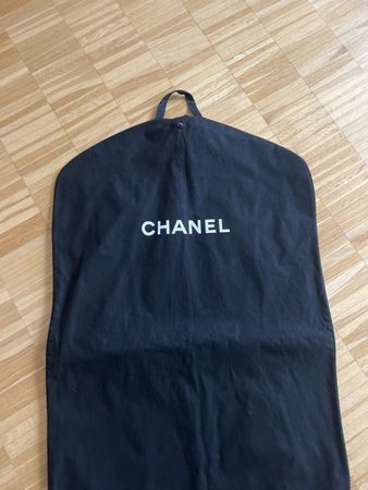 CHANEL Garment Bag Black Cover Dress Suit Bag Cloth Protecto