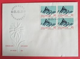 BW39) 1966, Schweizer Alpen FDC ohne Adresse