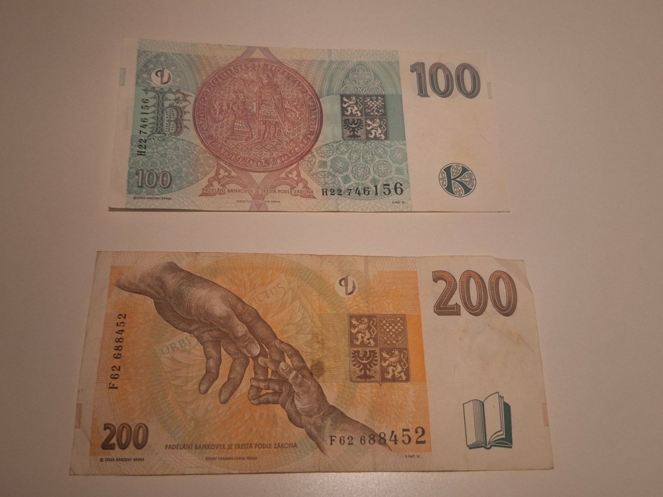Banconote: Billets 100 et 200 Couronnes Tchèques. Hors circulation – Usato da Goldach venduto da Mischyta 1