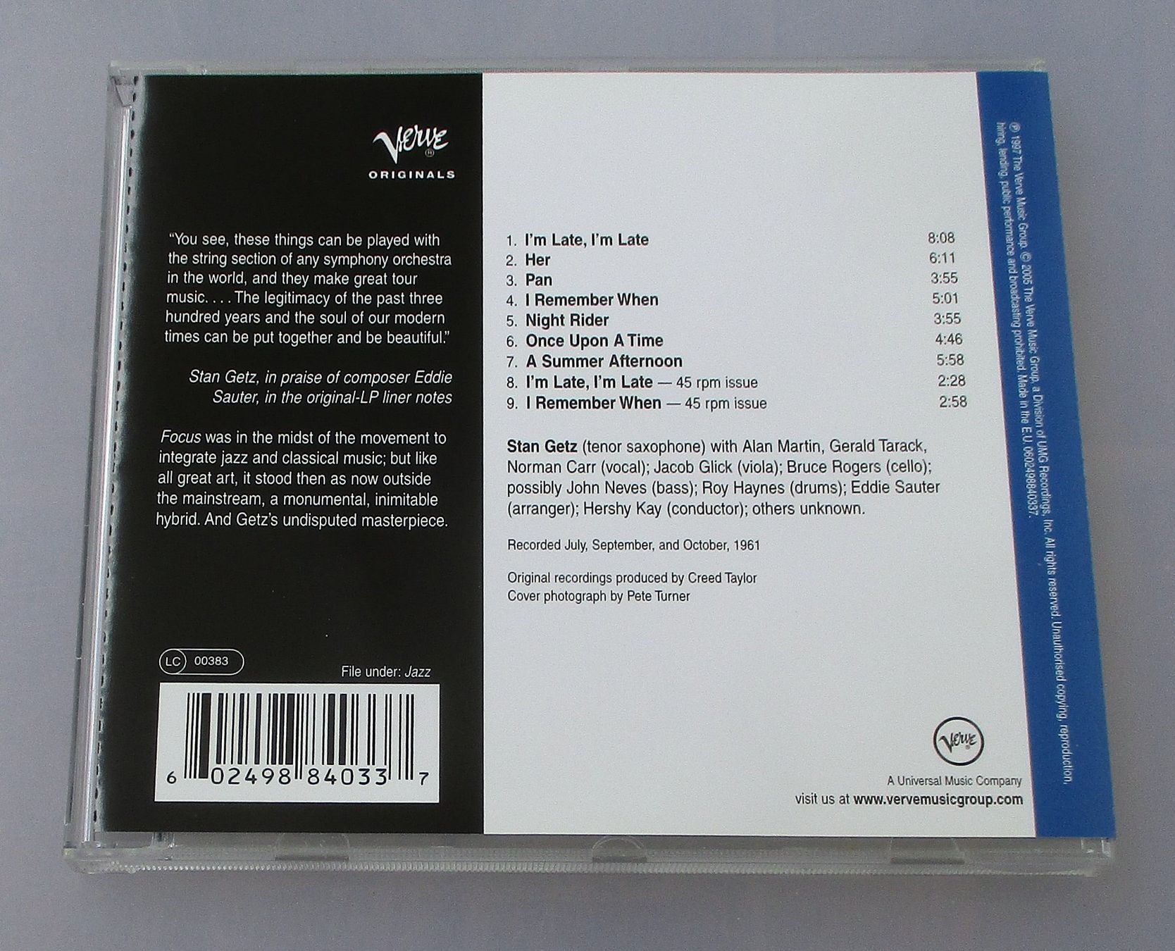 CDs: STAN GETZ - Focus – Gebraucht aus Wattwil von Muriel11 1