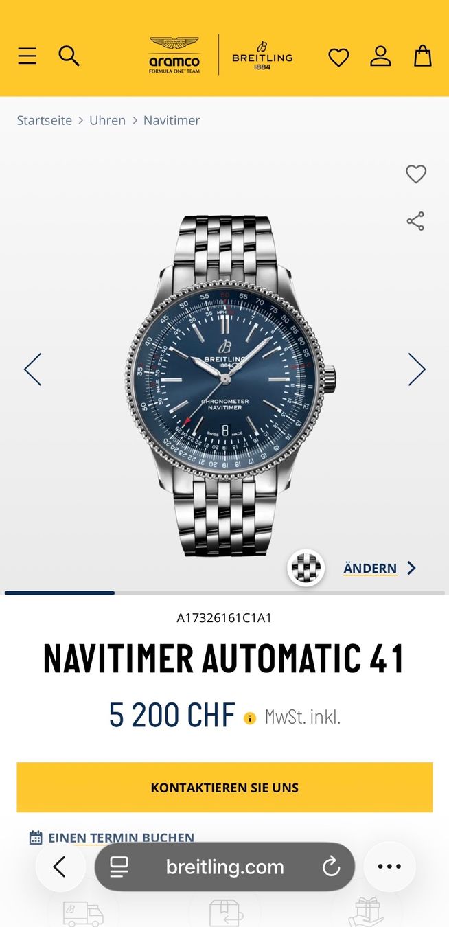 Breitling Montres: BREITLING Navitimer Automatic 41 Fullset Neu – Neuf (Voir description) à Birsfelden par Mynos 1