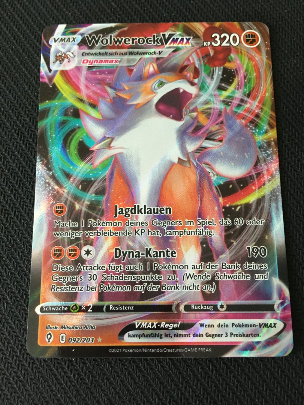 Pokémon Carte collezionabili: Pokémon - Wolwerock VMAX - Drachenwandel - EVS 092 - DE – Nuovo (secondo la descrizione) da St.Gallen venduto da Punktchen01