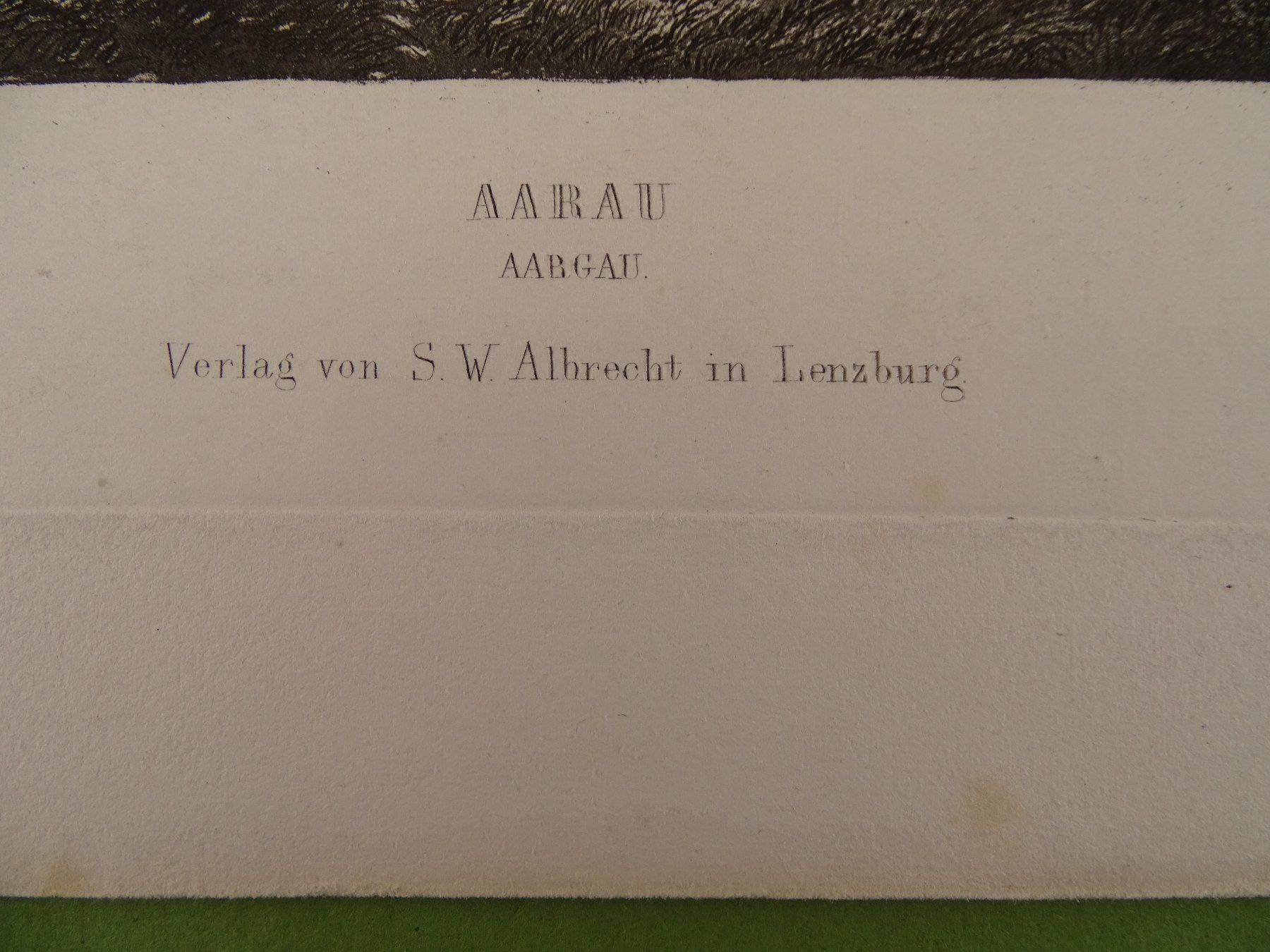 Incisioni: AARAU, AQUATINTA 1865 – Usato da Grüningen venduto da Kartensammler 6
