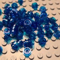 Lego 53 x Platten rund 1x1(4073) trans.dunkelblau