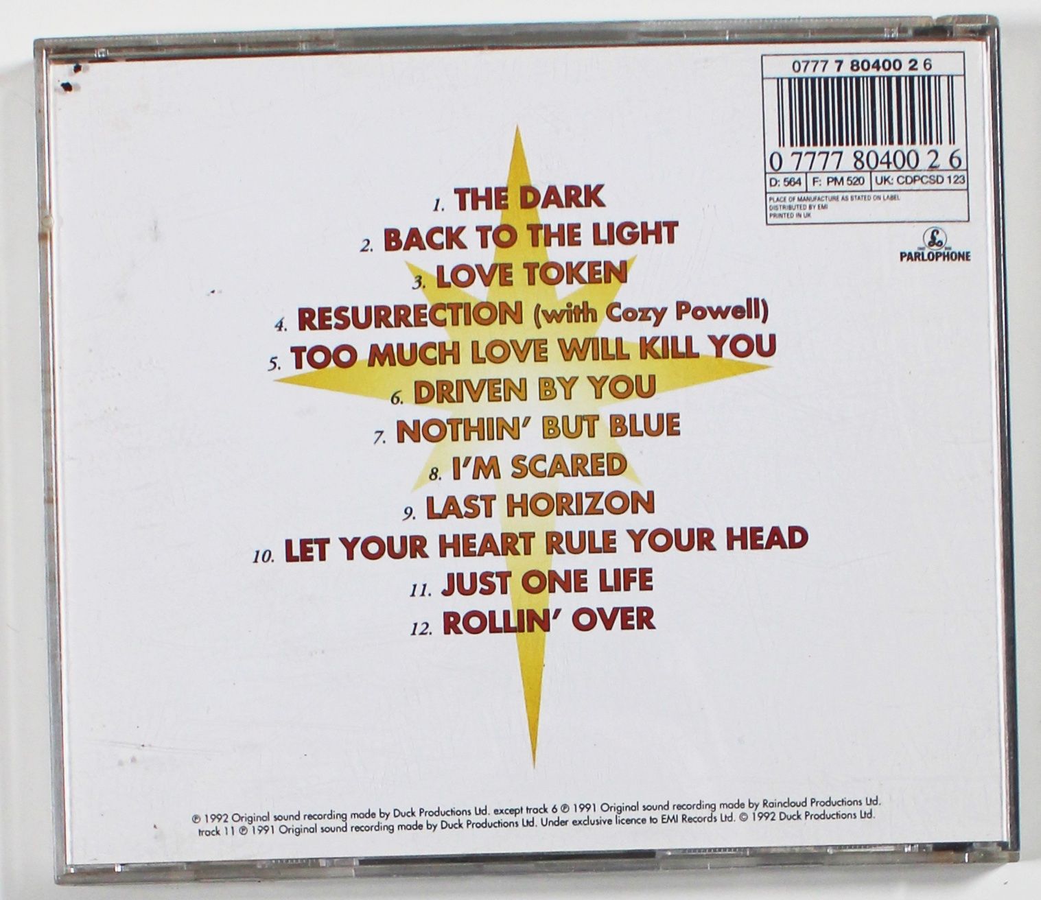 CD: CD - BRIAN MAY from QUEEN -  BACK TO THE LIGHT 1. Press 1992 – Usato da Brüttisellen venduto da Collector-Corner 2