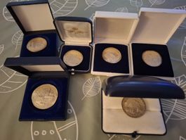 6 Gedenkmünzen "Burgen und Schlösser", Silber