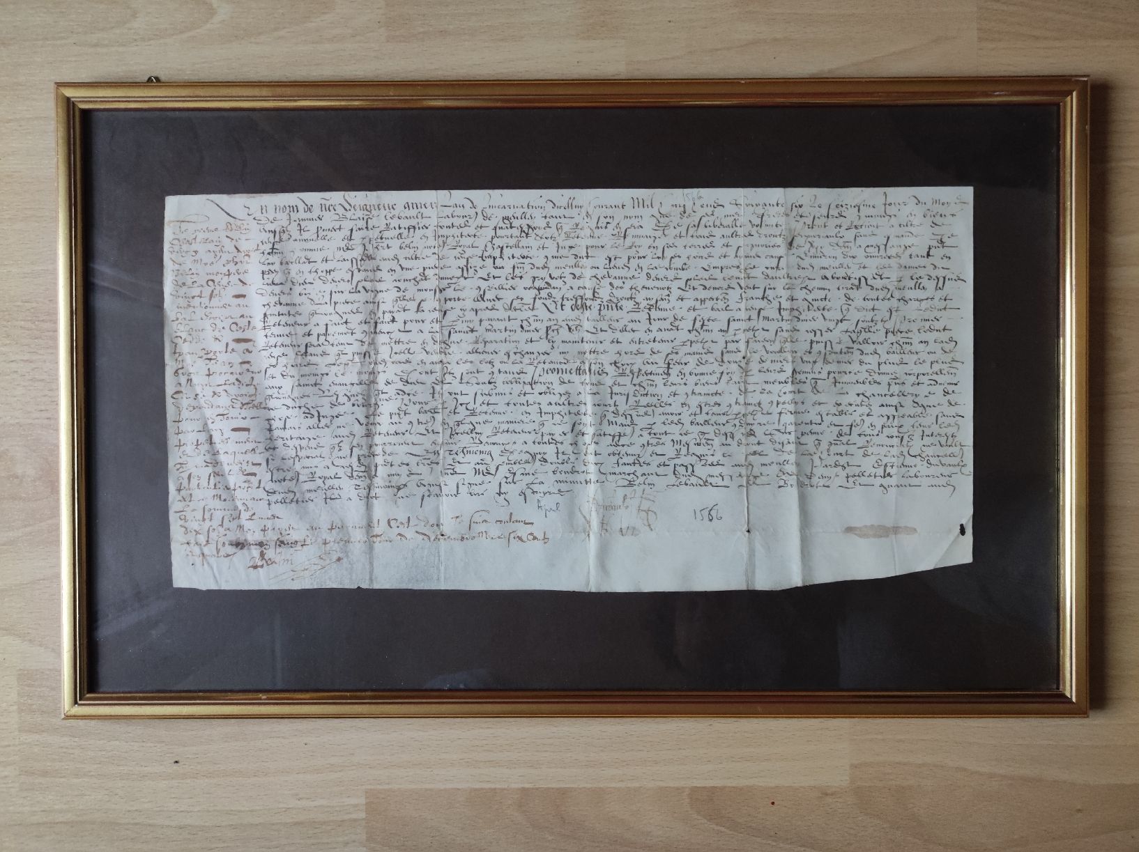 Dokumente: MANUSKRIPTE - MITTELALTER 1566 – Gebraucht aus Goldach von Gaip