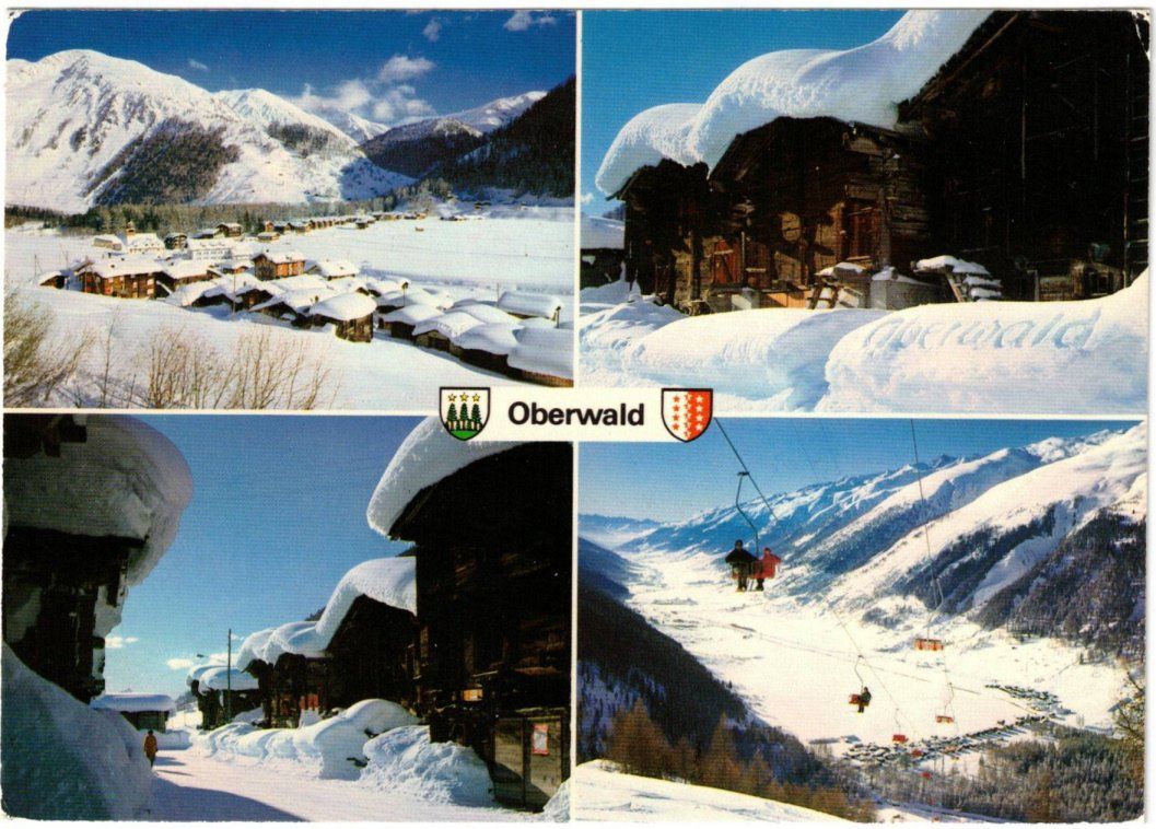 Cartoline postali: Oberwald - 4 Bild AK – Usato da Binningen venduto da Mountainrider