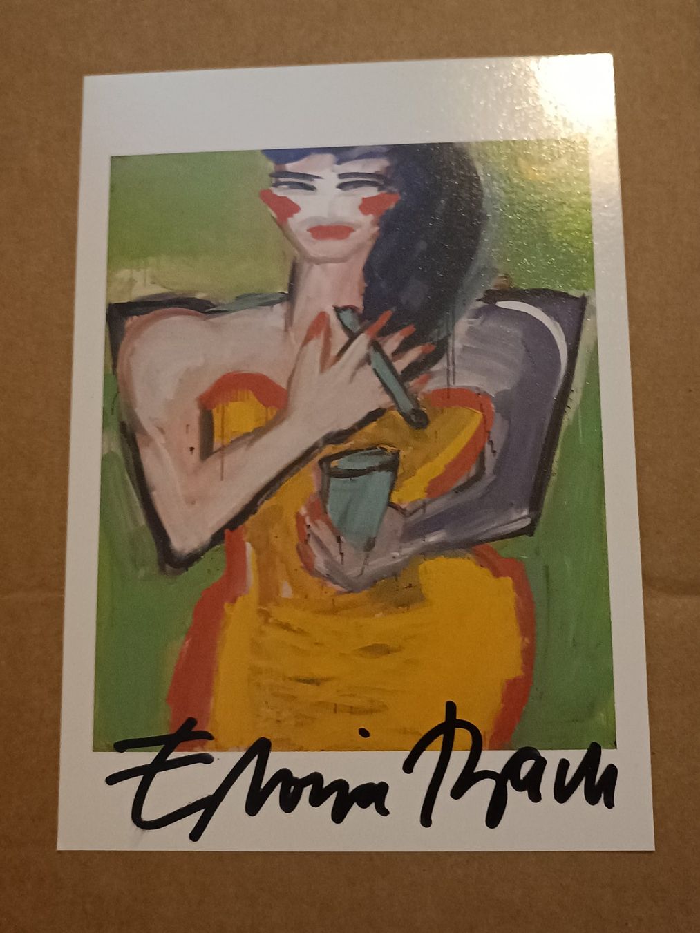 Grafiken & Lithographien: Elvira Bach -Handsignierte Kunstkarte – Gebraucht aus Menziken von Artographs