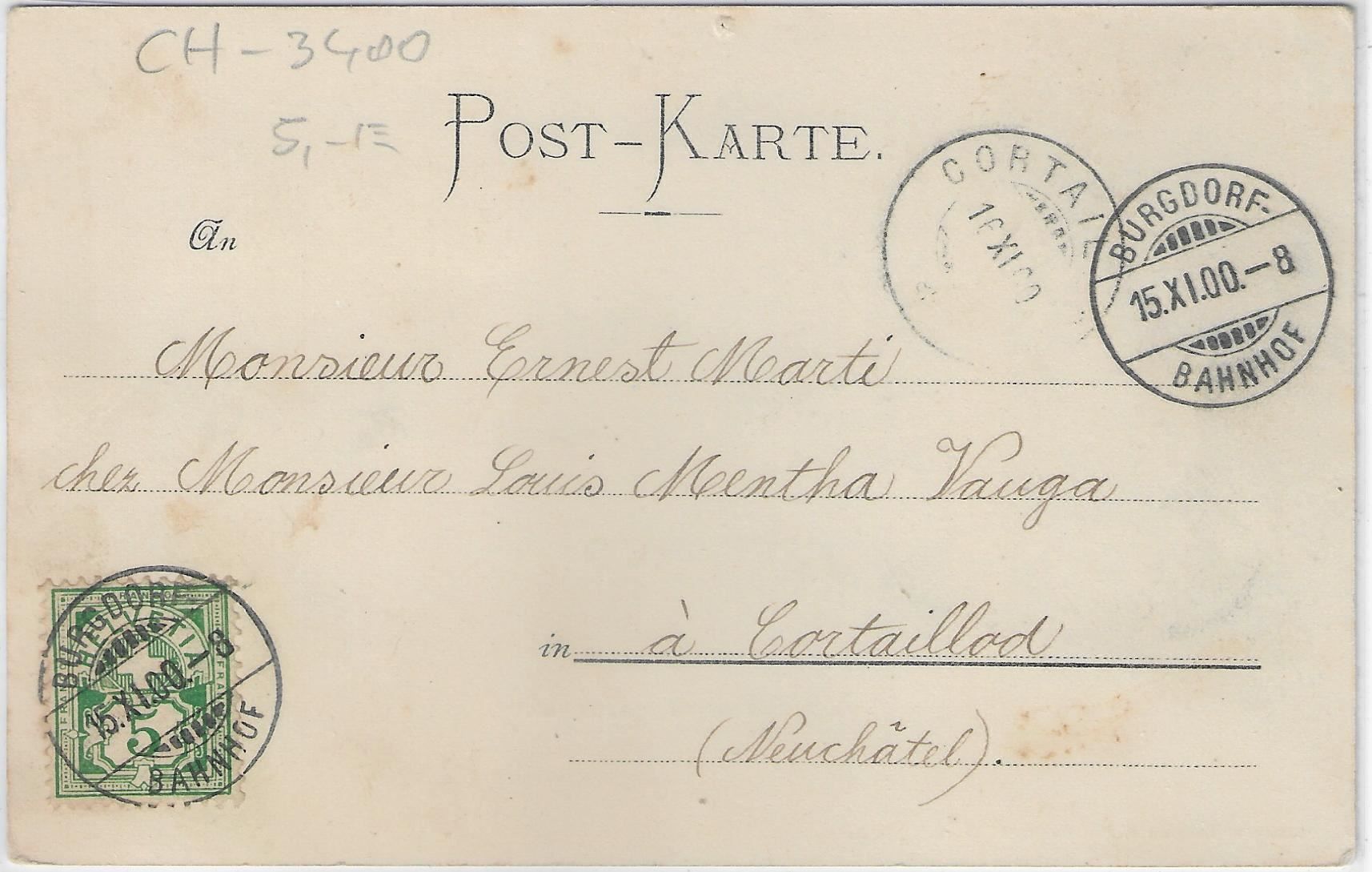 Cartoline postali: Gruss aus Burgdorf – Usato da Ettingen venduto da Kartenplanet 1