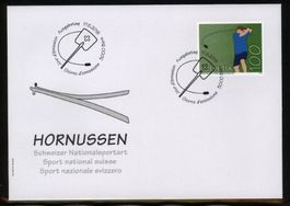 2018, FDC, Sondermarke Hornussen (Nr. 1673)